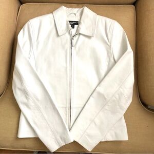 White leather jacket sz M